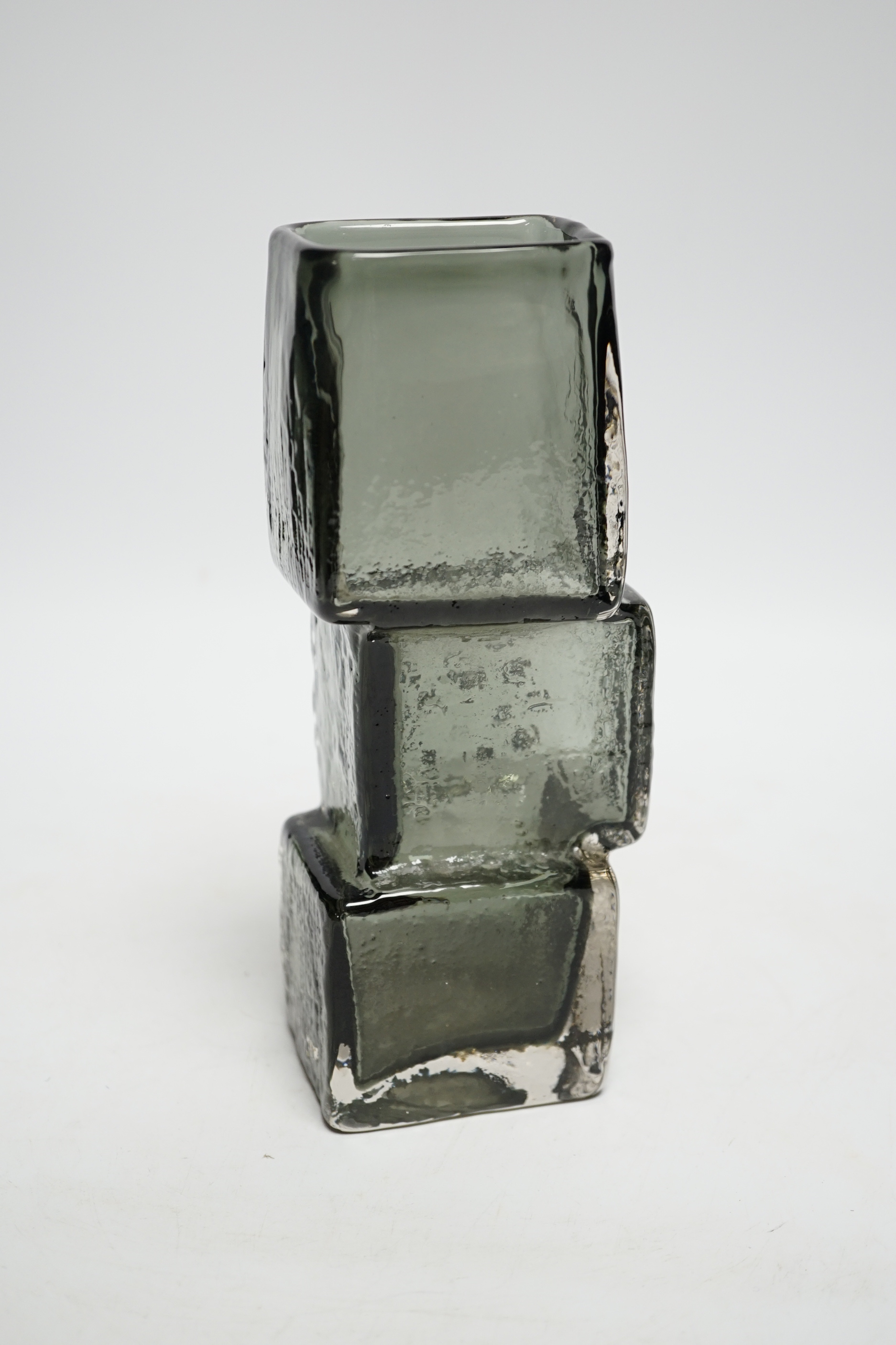 A Whitefriars ‘Drunken Bricklayer’ vase in Indigo, 22cm high